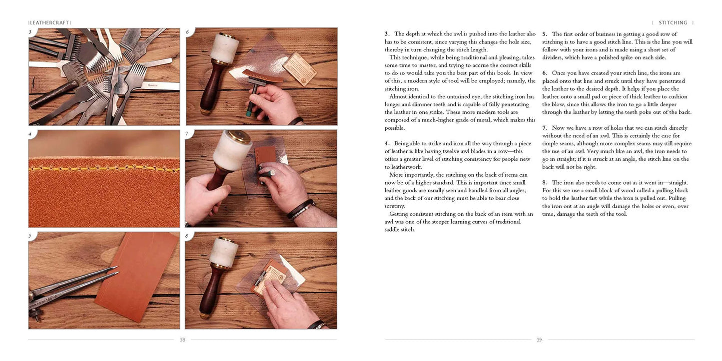 Leathercraft: Traditional handcrafted leatherwork skills and project